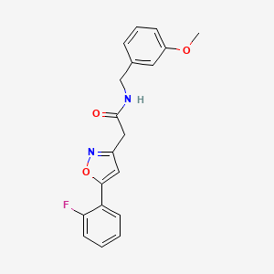 2-(5-(2-fluorophenyl)isoxazol-3-yl)-N-(3-methoxybenzyl)acetamide