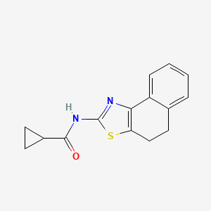 molecular formula C15H14N2OS B2664822 N-{4H,5H-naphtho[1,2-d][1,3]thiazol-2-yl}cyclopropanecarboxamide CAS No. 330189-61-2