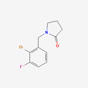1-[(2-Bromo-3-fluorophenyl)methyl]pyrrolidin-2-one