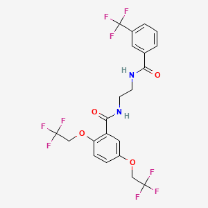 2,5-bis(2,2,2-trifluoroethoxy)-N-[2-[[3-(trifluoromethyl)benzoyl]amino]ethyl]benzamide