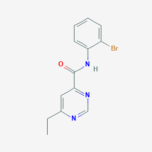 molecular formula C13H12BrN3O B2664834 N-(2-Bromophenyl)-6-ethylpyrimidine-4-carboxamide CAS No. 2415572-88-0