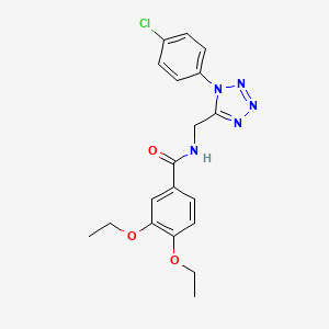 molecular formula C19H20ClN5O3 B2664838 N-{[1-(4-chlorophenyl)-1H-1,2,3,4-tetrazol-5-yl]methyl}-3,4-diethoxybenzamide CAS No. 1005292-57-8