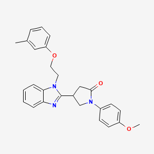 1-(4-methoxyphenyl)-4-(1-(2-(m-tolyloxy)ethyl)-1H-benzo[d]imidazol-2-yl)pyrrolidin-2-one