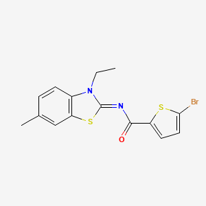 (E)-5-bromo-N-(3-ethyl-6-methylbenzo[d]thiazol-2(3H)-ylidene)thiophene-2-carboxamide
