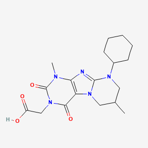 2-(9-cyclohexyl-1,7-dimethyl-2,4-dioxo-7,8-dihydro-6H-purino[7,8-a]pyrimidin-3-yl)acetic acid