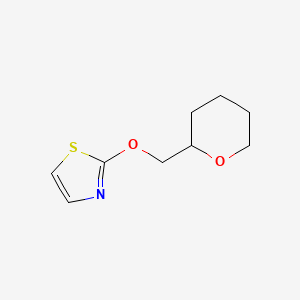 molecular formula C9H13NO2S B2664847 2-[(Oxan-2-yl)methoxy]-1,3-thiazole CAS No. 2199134-80-8