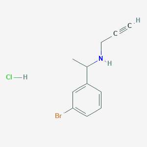 N-[1-(3-Bromophenyl)ethyl]prop-2-yn-1-amine;hydrochloride