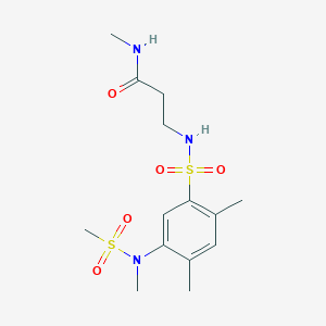 3-[[2,4-dimethyl-5-[methyl(methylsulfonyl)amino]phenyl]sulfonylamino]-N-methylpropanamide