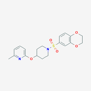 2-((1-((2,3-Dihydrobenzo[b][1,4]dioxin-6-yl)sulfonyl)piperidin-4-yl)oxy)-6-methylpyridine