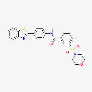 N-[4-(1,3-benzothiazol-2-yl)phenyl]-4-methyl-3-(morpholin-4-ylsulfonyl)benzamide