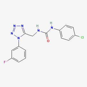 1-(4-chlorophenyl)-3-((1-(3-fluorophenyl)-1H-tetrazol-5-yl)methyl)urea
