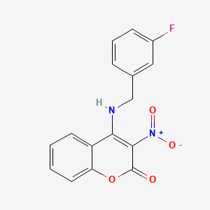 4-[(3-fluorobenzyl)amino]-3-nitro-2H-chromen-2-one