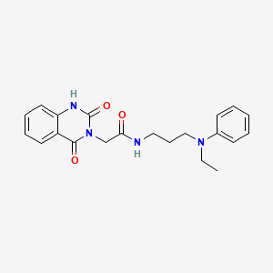2-(2,4-dioxo-1H-quinazolin-3-yl)-N-[3-(N-ethylanilino)propyl]acetamide