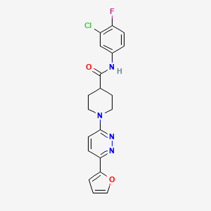 N-(3-chloro-4-fluorophenyl)-1-(6-(furan-2-yl)pyridazin-3-yl)piperidine-4-carboxamide