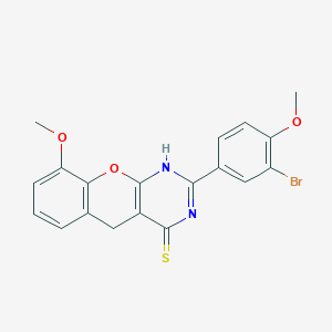 2-(3-bromo-4-methoxyphenyl)-9-methoxy-3H-chromeno[2,3-d]pyrimidine-4(5H)-thione