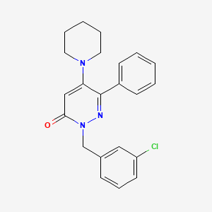 2-[(3-Chlorophenyl)methyl]-6-phenyl-5-(1-piperidinyl)-3-pyridazinone