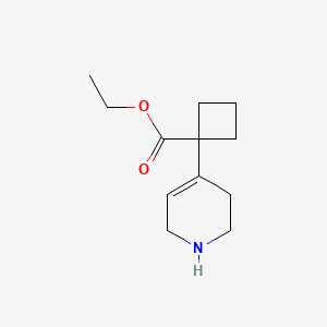 molecular formula C12H19NO2 B2664888 Ethyl 1-(1,2,3,6-tetrahydropyridin-4-yl)cyclobutane-1-carboxylate CAS No. 2287282-32-8