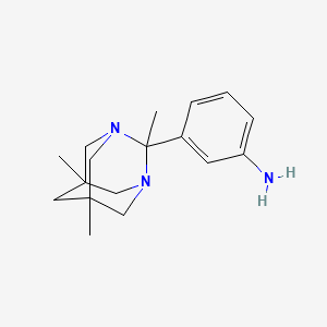 3-((1R,3S,5r,7r)-2,5,7-trimethyl-1,3-diazaadamantan-2-yl)aniline