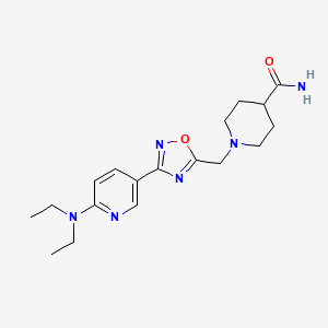 1-((3-(6-(Diethylamino)pyridin-3-yl)-1,2,4-oxadiazol-5-yl)methyl)piperidine-4-carboxamide