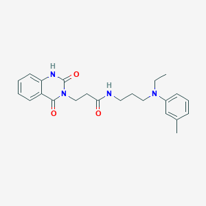 3-(2,4-dioxo-1,4-dihydroquinazolin-3(2H)-yl)-N-{3-[ethyl(3-methylphenyl)amino]propyl}propanamide