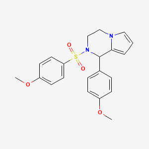 molecular formula C21H22N2O4S B2664898 1-(4-Methoxyphenyl)-2-((4-methoxyphenyl)sulfonyl)-1,2,3,4-tetrahydropyrrolo[1,2-a]pyrazine CAS No. 900011-44-1