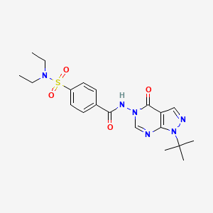 molecular formula C20H26N6O4S B2664910 N-{1-tert-butyl-4-oxo-1H,4H,5H-pyrazolo[3,4-d]pyrimidin-5-yl}-4-(diethylsulfamoyl)benzamide CAS No. 899995-90-5