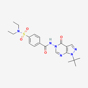 molecular formula C20H26N6O4S B2664910 N-(1-(tert-butyl)-4-oxo-1H-pyrazolo[3,4-d]pyrimidin-5(4H)-yl)-4-(N,N-diethylsulfamoyl)benzamide CAS No. 899995-90-5