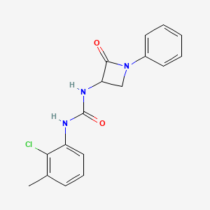 molecular formula C17H16ClN3O2 B2664916 1-(2-Chloro-3-methylphenyl)-3-(2-oxo-1-phenylazetidin-3-yl)urea CAS No. 1796919-38-4