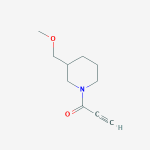 molecular formula C10H15NO2 B2664917 1-[3-(Methoxymethyl)piperidin-1-yl]prop-2-yn-1-one CAS No. 1862629-85-3