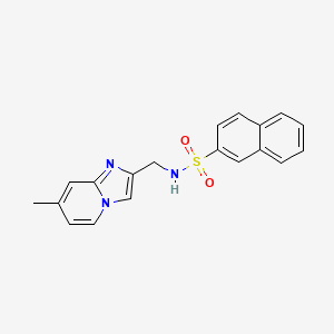 molecular formula C19H17N3O2S B2664918 N-((7-methylimidazo[1,2-a]pyridin-2-yl)methyl)naphthalene-2-sulfonamide CAS No. 868972-33-2