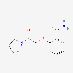 2-[2-(1-Aminopropyl)phenoxy]-1-(pyrrolidin-1-yl)ethan-1-one