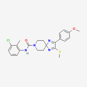 N-(3-chloro-2-methylphenyl)-2-(4-methoxyphenyl)-3-(methylthio)-1,4,8-triazaspiro[4.5]deca-1,3-diene-8-carboxamide