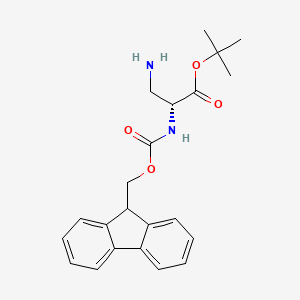 molecular formula C22H26N2O4 B2664934 Tert-butyl (2R)-3-amino-2-(9H-fluoren-9-ylmethoxycarbonylamino)propanoate CAS No. 2389078-76-4