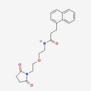 N-(2-(2-(2,5-dioxopyrrolidin-1-yl)ethoxy)ethyl)-3-(naphthalen-1-yl)propanamide