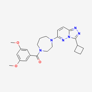 [4-(3-Cyclobutyl-[1,2,4]triazolo[4,3-b]pyridazin-6-yl)-1,4-diazepan-1-yl]-(3,5-dimethoxyphenyl)methanone
