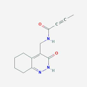 molecular formula C13H15N3O2 B2664953 N-[(3-Oxo-5,6,7,8-tetrahydro-2H-cinnolin-4-yl)methyl]but-2-ynamide CAS No. 2411272-24-5