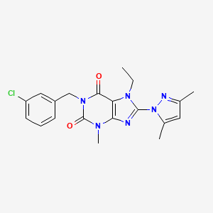1-(3-chlorobenzyl)-8-(3,5-dimethyl-1H-pyrazol-1-yl)-7-ethyl-3-methyl-1H-purine-2,6(3H,7H)-dione