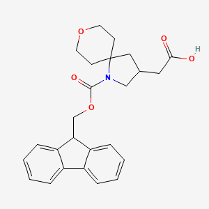 2-[1-(9H-Fluoren-9-ylmethoxycarbonyl)-8-oxa-1-azaspiro[4.5]decan-3-yl]acetic acid