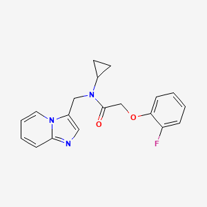 molecular formula C19H18FN3O2 B2664961 N-cyclopropyl-2-(2-fluorophenoxy)-N-({imidazo[1,2-a]pyridin-3-yl}methyl)acetamide CAS No. 1448047-32-2