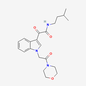 molecular formula C21H27N3O4 B2664980 N-异戊基-2-(1-(2-吗啉基-2-氧代乙基)-1H-吲哚-3-基)-2-氧代乙酰胺 CAS No. 872855-47-5
