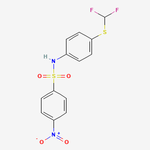 N-[4-(difluoromethylsulfanyl)phenyl]-4-nitrobenzenesulfonamide