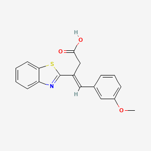 molecular formula C18H15NO3S B2664984 3-(1,3-Benzothiazol-2-yl)-4-(3-methoxyphenyl)but-3-enoic acid CAS No. 748786-61-0
