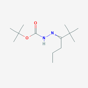molecular formula C13H26N2O2 B2664988 (Z)-tert-Butyl 2-(2,2-dimethylhexan-3-ylidene)hydrazinecarboxylate CAS No. 2007931-00-0