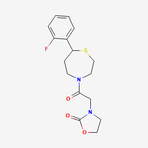3-(2-(7-(2-Fluorophenyl)-1,4-thiazepan-4-yl)-2-oxoethyl)oxazolidin-2-one