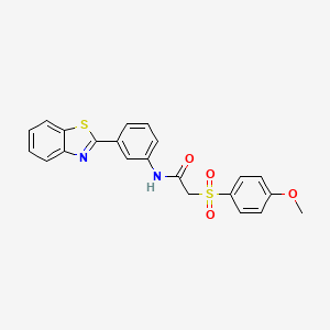 N-(3-(benzo[d]thiazol-2-yl)phenyl)-2-((4-methoxyphenyl)sulfonyl)acetamide