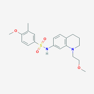 molecular formula C20H26N2O4S B2665007 4-methoxy-N-(1-(2-methoxyethyl)-1,2,3,4-tetrahydroquinolin-7-yl)-3-methylbenzenesulfonamide CAS No. 1170908-32-3