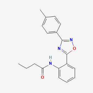 molecular formula C19H19N3O2 B2665011 N-{2-[3-(4-methylphenyl)-1,2,4-oxadiazol-5-yl]phenyl}butanamide CAS No. 1092341-70-2
