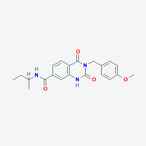 molecular formula C21H23N3O4 B2665014 N-(butan-2-yl)-3-[(4-methoxyphenyl)methyl]-2,4-dioxo-1,2,3,4-tetrahydroquinazoline-7-carboxamide CAS No. 892278-13-6