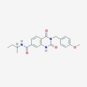 molecular formula C21H23N3O4 B2665014 N-(sec-butyl)-3-(4-methoxybenzyl)-2,4-dioxo-1,2,3,4-tetrahydroquinazoline-7-carboxamide CAS No. 892278-13-6