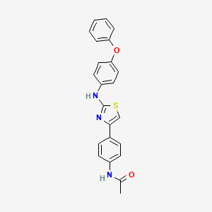 molecular formula C23H19N3O2S B2665018 N-(4-{2-[(4-phenoxyphenyl)amino]-1,3-thiazol-4-yl}phenyl)acetamide CAS No. 1024466-46-3